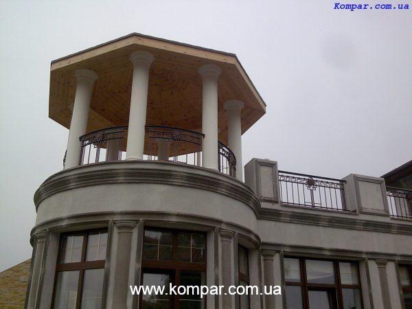 Огородження балкону - (модель ОБ928) | Кузня "Компар" виконує замовлення будь-якої складності. Ковані ворота, паркани, огородження сходів та інше.