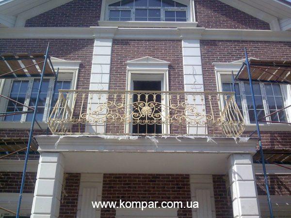 Огородження балкону - (модель ОБ014) | Кузня "Компар" виконує замовлення будь-якої складності. Ковані ворота, паркани, огородження сходів та інше.
