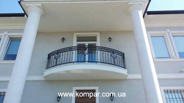 Огородження балкону - (модель ОБ013) | Кузня "Компар" виконує замовлення будь-якої складності. Ковані ворота, паркани, огородження сходів та інше.