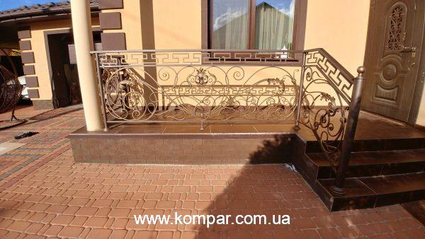 Огородження балкона - (модель ОБ06) | Кузня "Компар" виконує замовлення будь-якої складності. Ковані ворота, паркани, огородження сходів та інше.